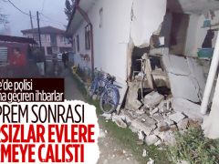 Düzce’de hırsızlar zelzeleyi fırsata çevirdi