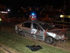 Kayseri’de tramvay yoluna giren sürücü plakaları söküp kaçtı