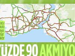 İstanbul’da trafik yüzde 90’ı geçti