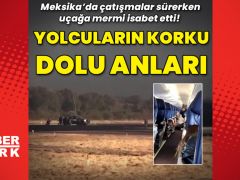 Kurşunlar uçağa isabet etti, yolcular panik yaşadı