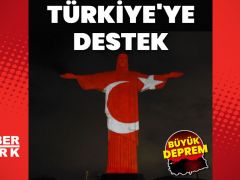 Kurtarıcı İsa heykeline Türk bayrağı yansıtıldı
