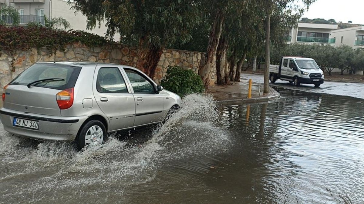 Bodrum da yağmur etkili oldu #1