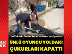 Schwarzenegger yoldaki çukurları kapattı