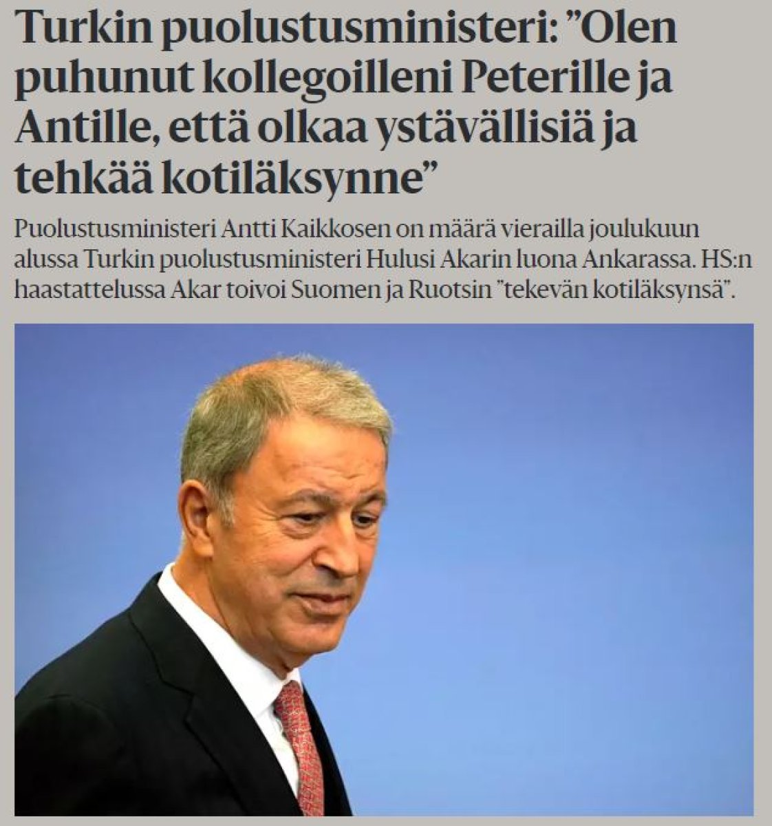 Hulusi Akar, İsveç ve Finlandiya nın NATO sürecini değerlendirdi #2