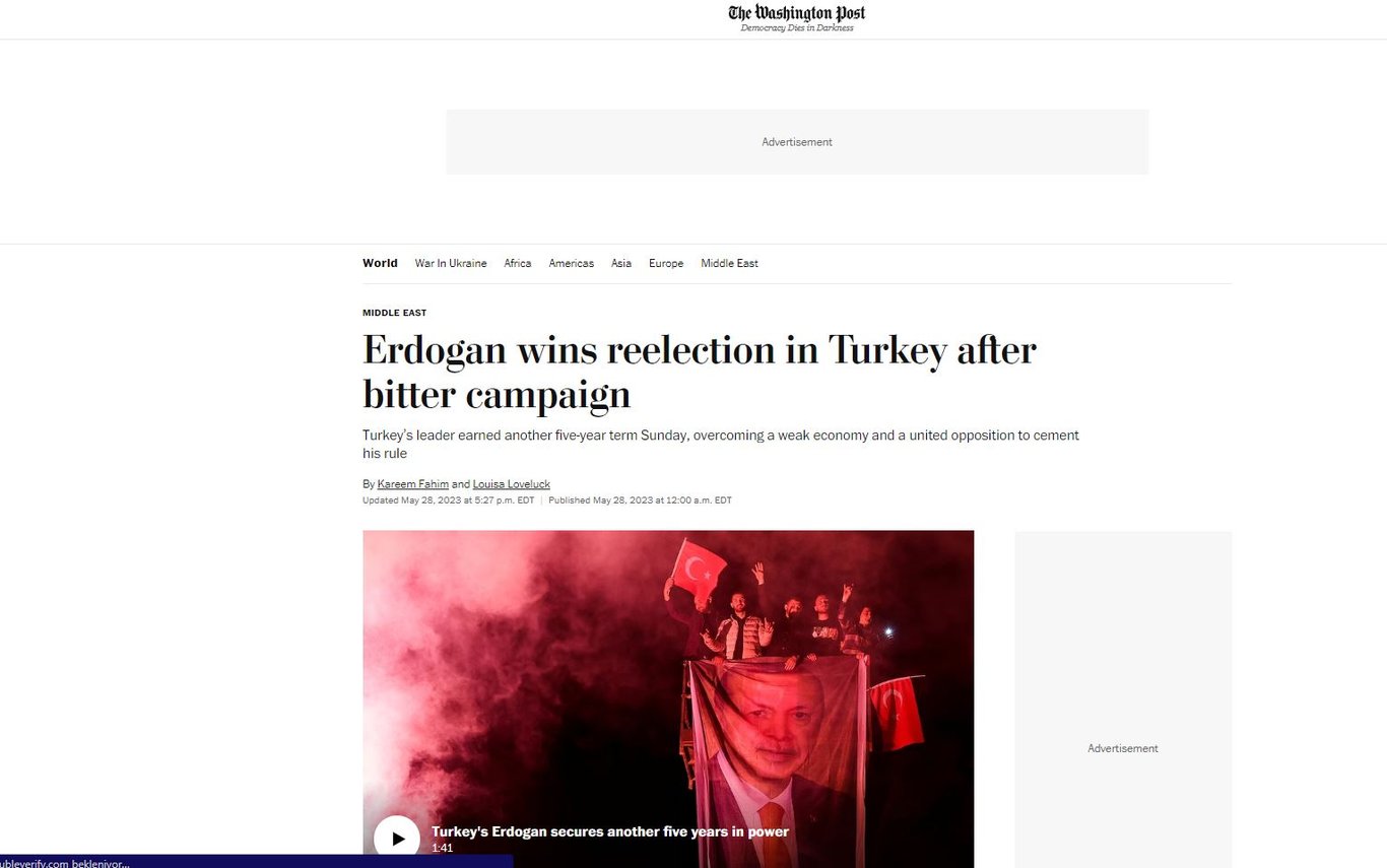 28 Mayıs 2023 Türkiye Cumhurbaşkanlığı seçimleri dünya basınına böyle yansıdı! - Güncel haberler
