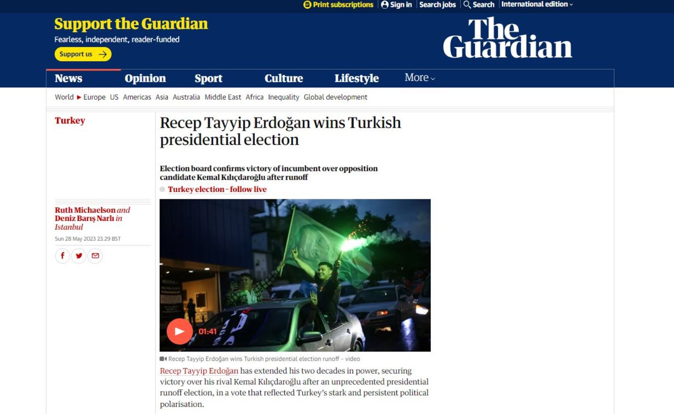 28 Mayıs 2023 Türkiye Cumhurbaşkanlığı seçimleri dünya basınına böyle yansıdı! - Güncel haberler