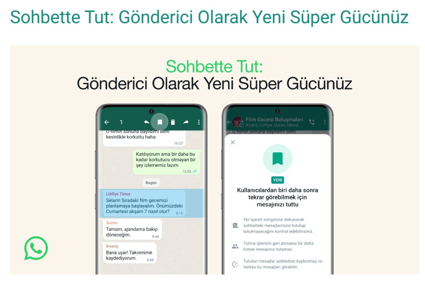 WhatsApp yeni özelliklerini duyurdu: İşte, sohbet kilidi, kaydedilen mesajlar ve daha fazlası...