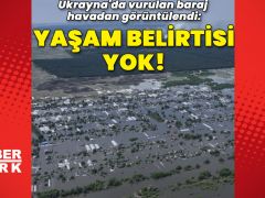 Ukrayna’da vurulan baraj havadan görüntülendi! “Yaşam belirtisi yok”