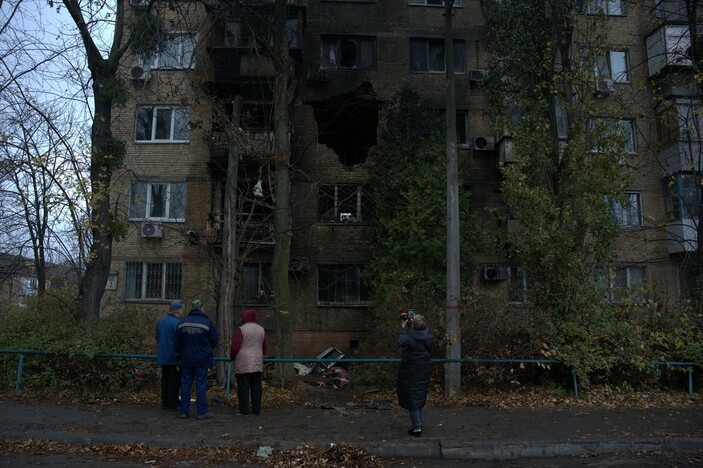 Füze saldırıları Kiev'de yerleşim yerlerine zarar verdi