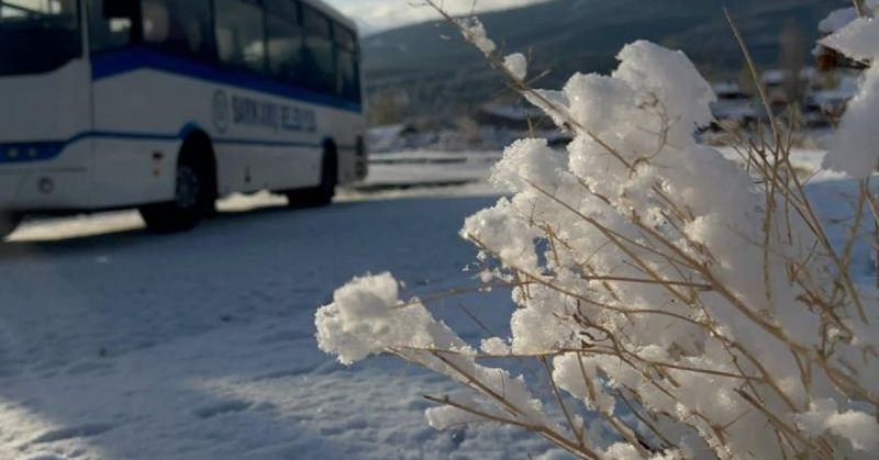 Kars’ta kar yağışı başladı