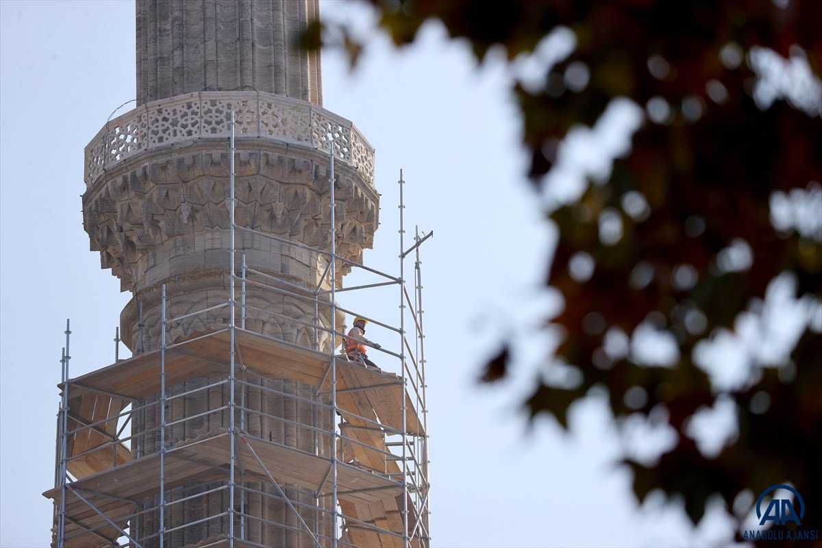 Selimiye Camisi nde restorasyon sürüyor #9