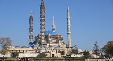 Selimiye Camisi’nde restorasyon sürüyor