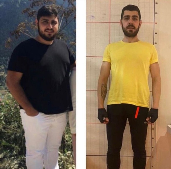 Sultanbeyli’de bir genç 7 ayda 50 kilo verdi